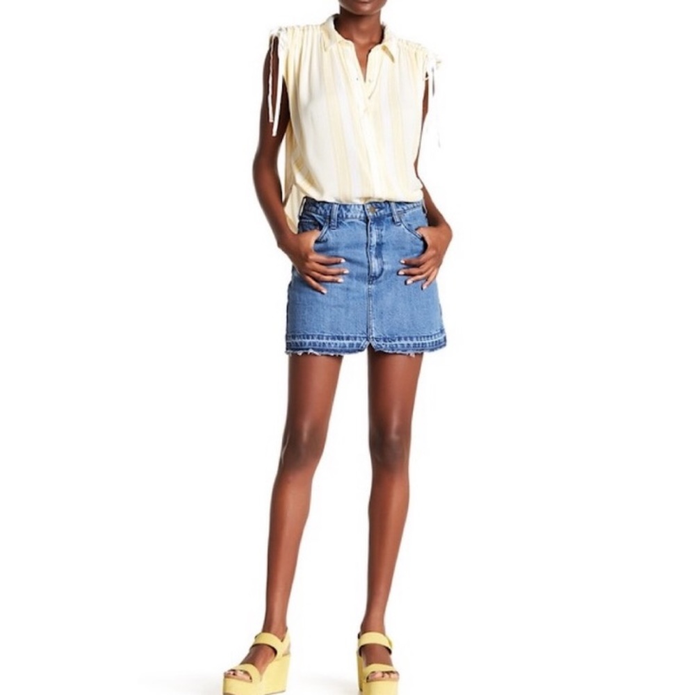 Free People Denim Mini Skirt